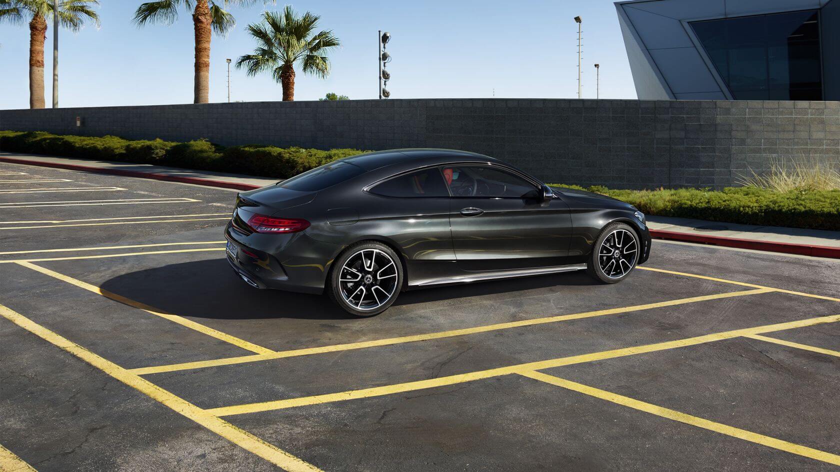 Mercedes C-Class coupe side view